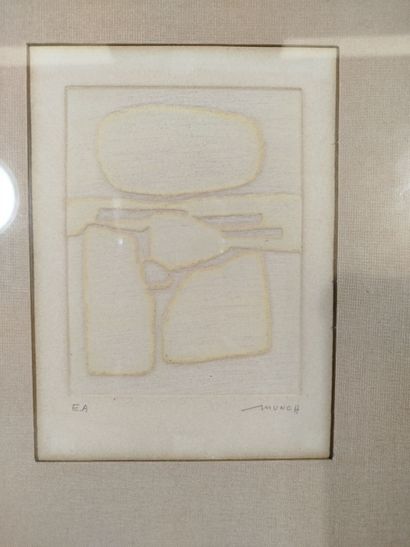 Bernard MUNCH (1921-2009)
Compositions abstraites.
Deux...