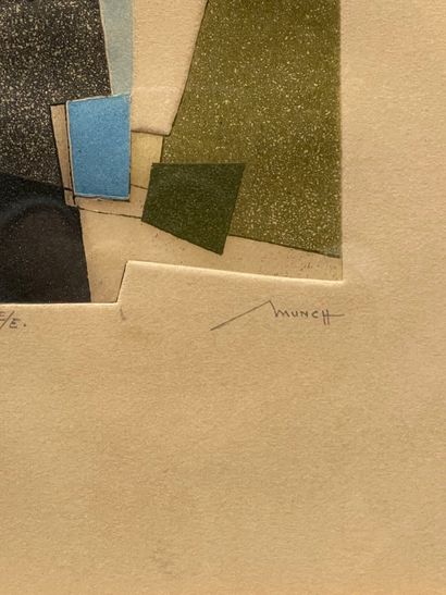 Bernard MUNCH (1921-2009)
Compositions abstraites.
Deux...