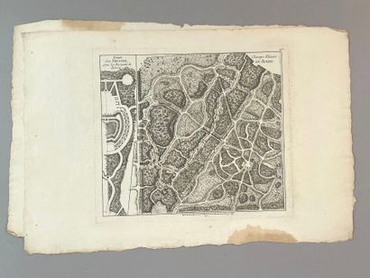 Réunion de vingt-deux gravures : 
Plans de...