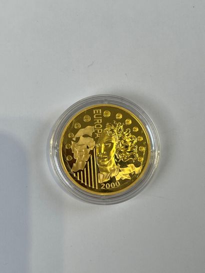 Europa. Monnaie parité franc - euro en 2000...