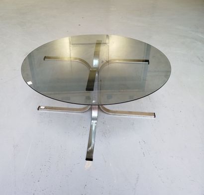 Table basse à piètement quadripode en métal...