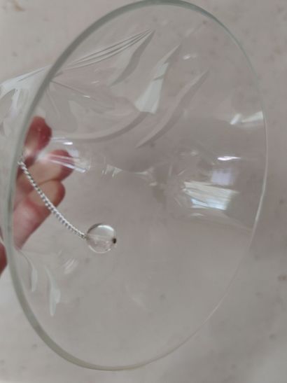 Suite de quatre cloches en cristal