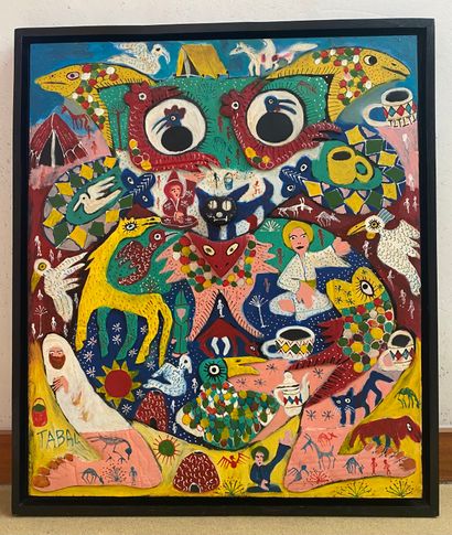 Tableau mexicain décoratif.
Signé 