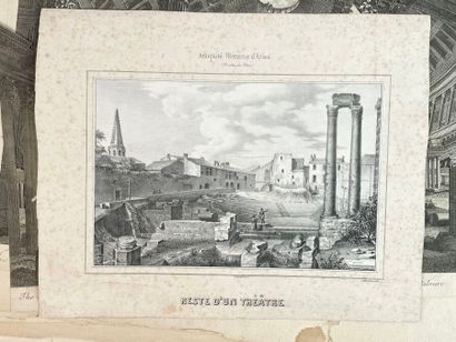 Réunion de trente-huit gravures et vues d'optiques...