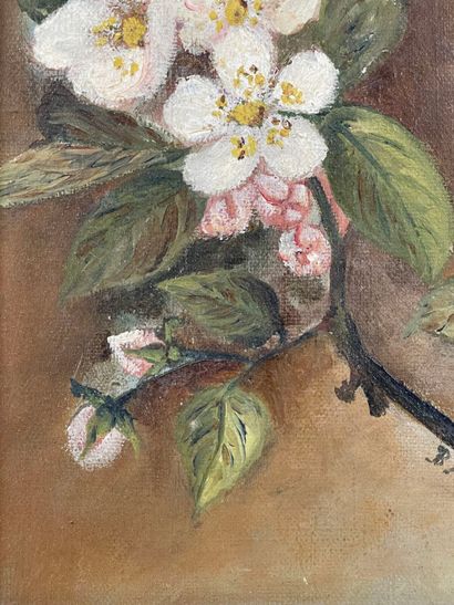 B. AUSSOURD.
Branche fleurie.
Huile sur toile,...
