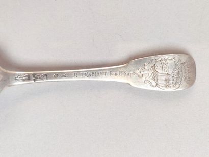 Partie de ménagère en argent modèle uniplat...