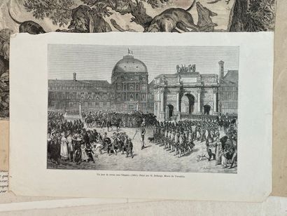 Réunion de six gravures et lithographies...