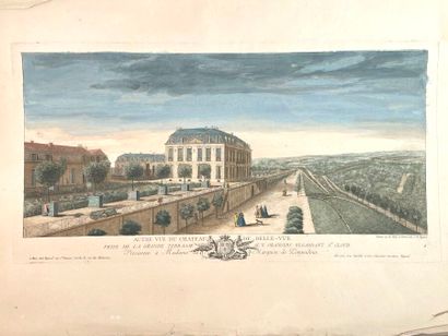 Réunion de quarante-deux gravures et vues...