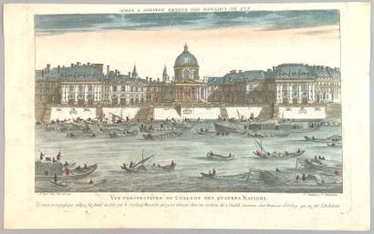 Réunion de douze gravures et vues d'optiques,...