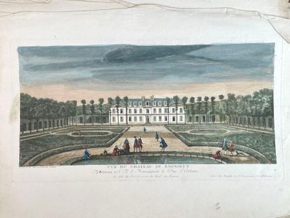 Réunion de quarante-deux gravures et vues...