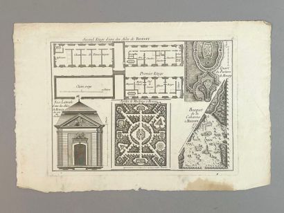 Réunion de vingt-deux gravures : 
Plans de...