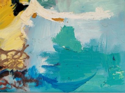 RJ.T.
Composition abstraite.
Huile sur toile...