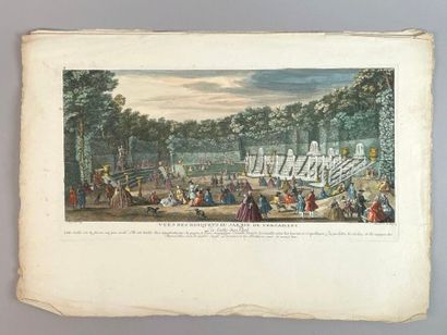 Réunion de neuf gravures et vues d'optiques...