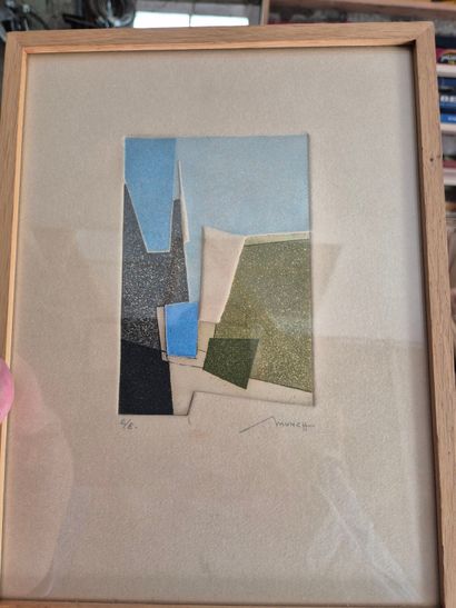 Bernard MUNCH (1921-2009)
Compositions abstraites.
Deux...