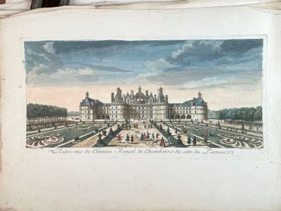 Réunion de quarante-deux gravures et vues...