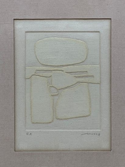 Bernard MUNCH (1921-2009)
Compositions abstraites.
Deux...