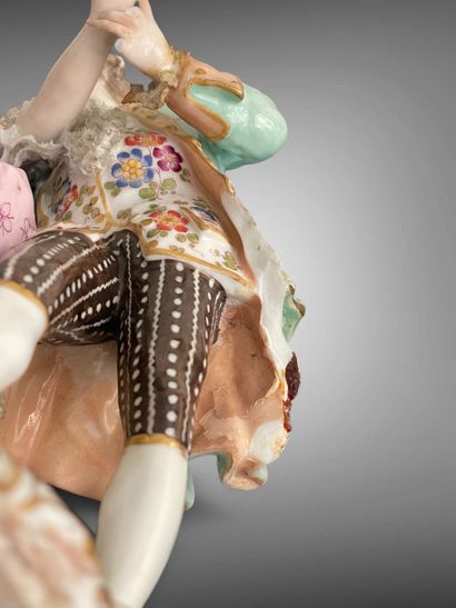 MEISSEN (dans le goût de).
Groupe en porcelaine...