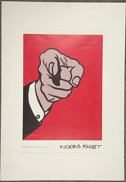 D'après Roy LICHTENSTEIN 
Finger Pointing
Reproduction...