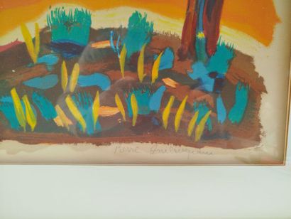 D'après Pierre AMBROGIANI (1907-1985).
Paysage...
