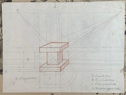 Réunion de vingt-deux gravures : 
Plans de...