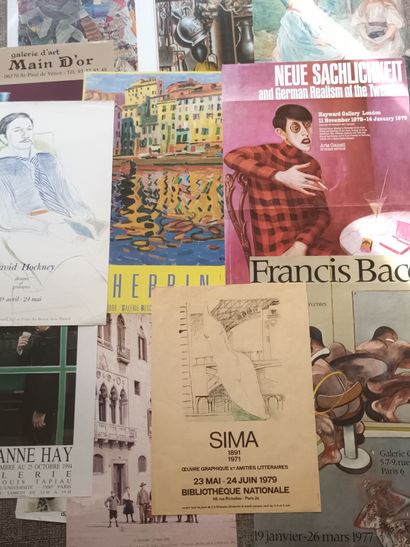 Lot d'affiches diverses dont affiche de l'exposition...