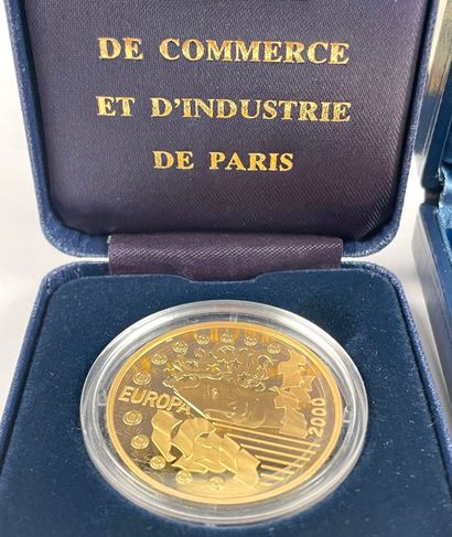 Europa. Monnaie parité franc - euro en 2000...