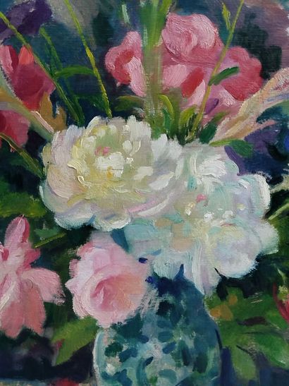 Mario MICHELETTI (1892-1975).
Vase de fleurs...