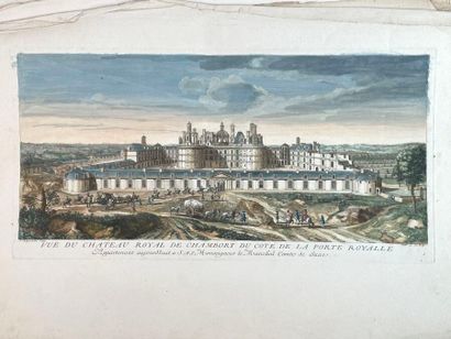 Réunion de quarante-deux gravures et vues...