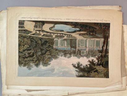 Réunion de trente-huit gravures et vues d'optiques...