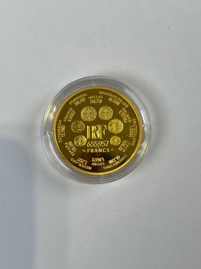 Europa. Monnaie parité franc - euro en 2000...
