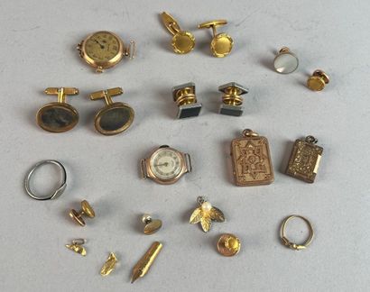 Lot en or 18k (750 millièmes) comprenant...
