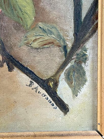 B. AUSSOURD.
Branche fleurie.
Huile sur toile,...