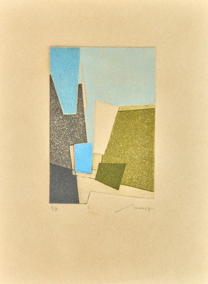 Bernard MUNCH (1921-2009)
Compositions abstraites.
Deux...