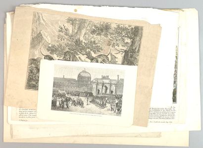Réunion de six gravures et lithographies...