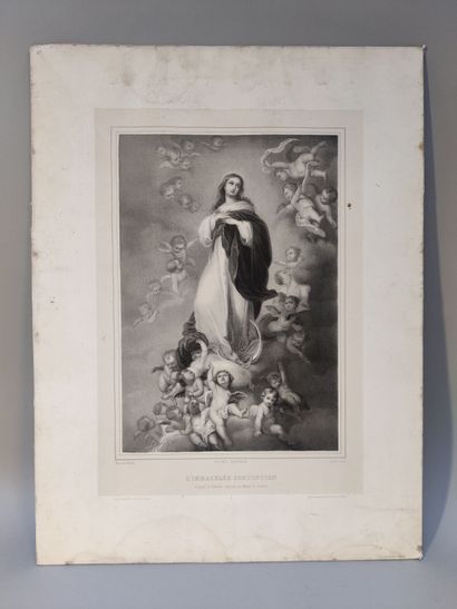 Dans le goût de MURILLO.
Vierge de Séville.
Huile...