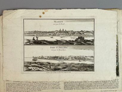 Réunion de six gravures et lithographies...