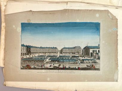 Réunion de trente-huit gravures et vues d'optiques...