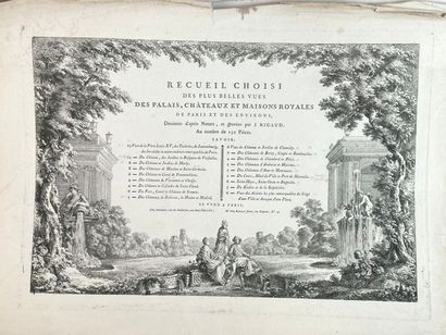 Réunion de quarante-deux gravures et vues...