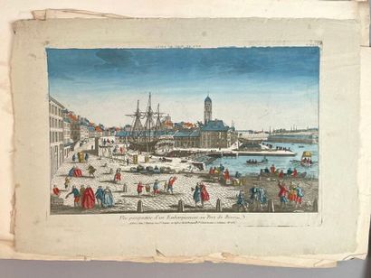 Réunion de trente-huit gravures et vues d'optiques...