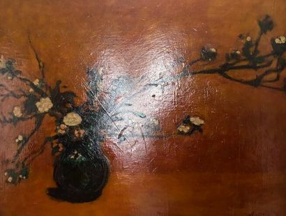 École moderne.
Vase fleuri.
Huile, porte...