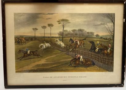 Réunion de deux gravures en couleurs : 
-...