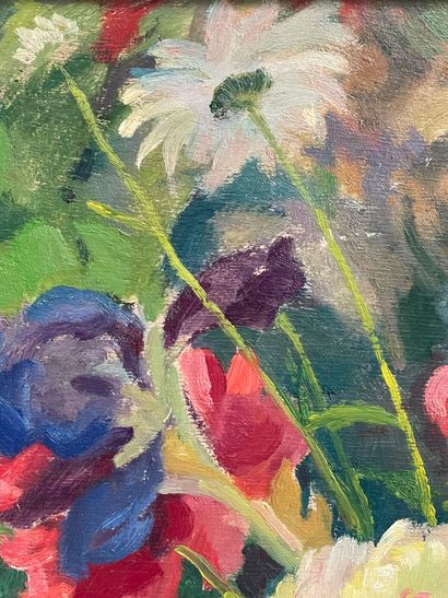 Mario MICHELETTI (1892-1975).
Vase de fleurs...