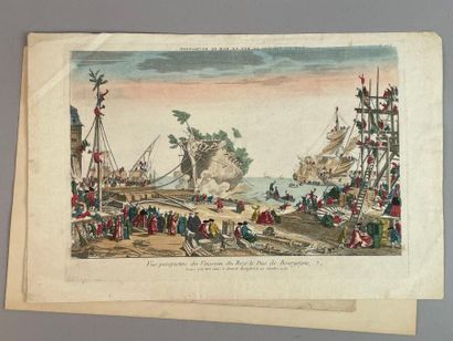 Réunion de six gravures et lithographies...