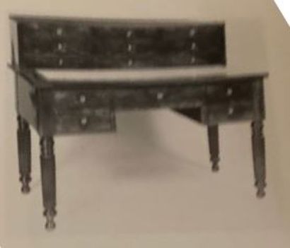 Bureau à gradin en acajou flammé (toutes...