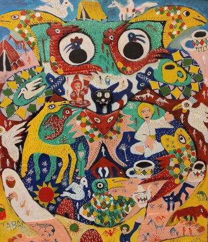 Tableau mexicain décoratif.
Signé 