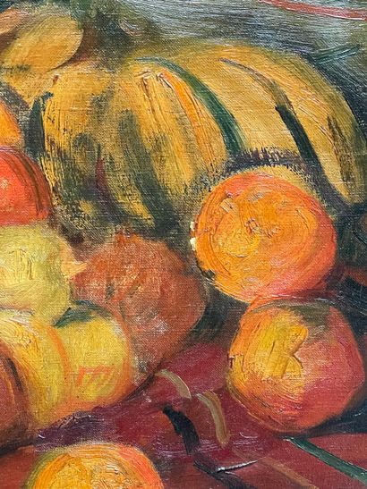 M. LELORRAIN.
Nature morte aux fruits.
Huile...