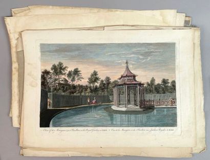 Réunion de trente-huit gravures et vues d'optiques...