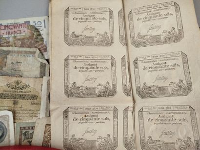Réunion de monnaies divers comprenant Schilling,...