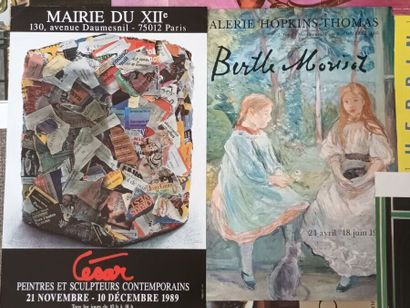 Lot d'affiches diverses dont affiche de l'exposition...