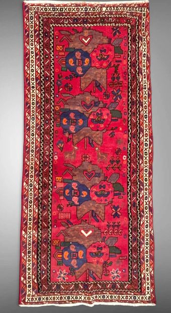 Tapis Bakthiar (chaîne et trame en coton,...
